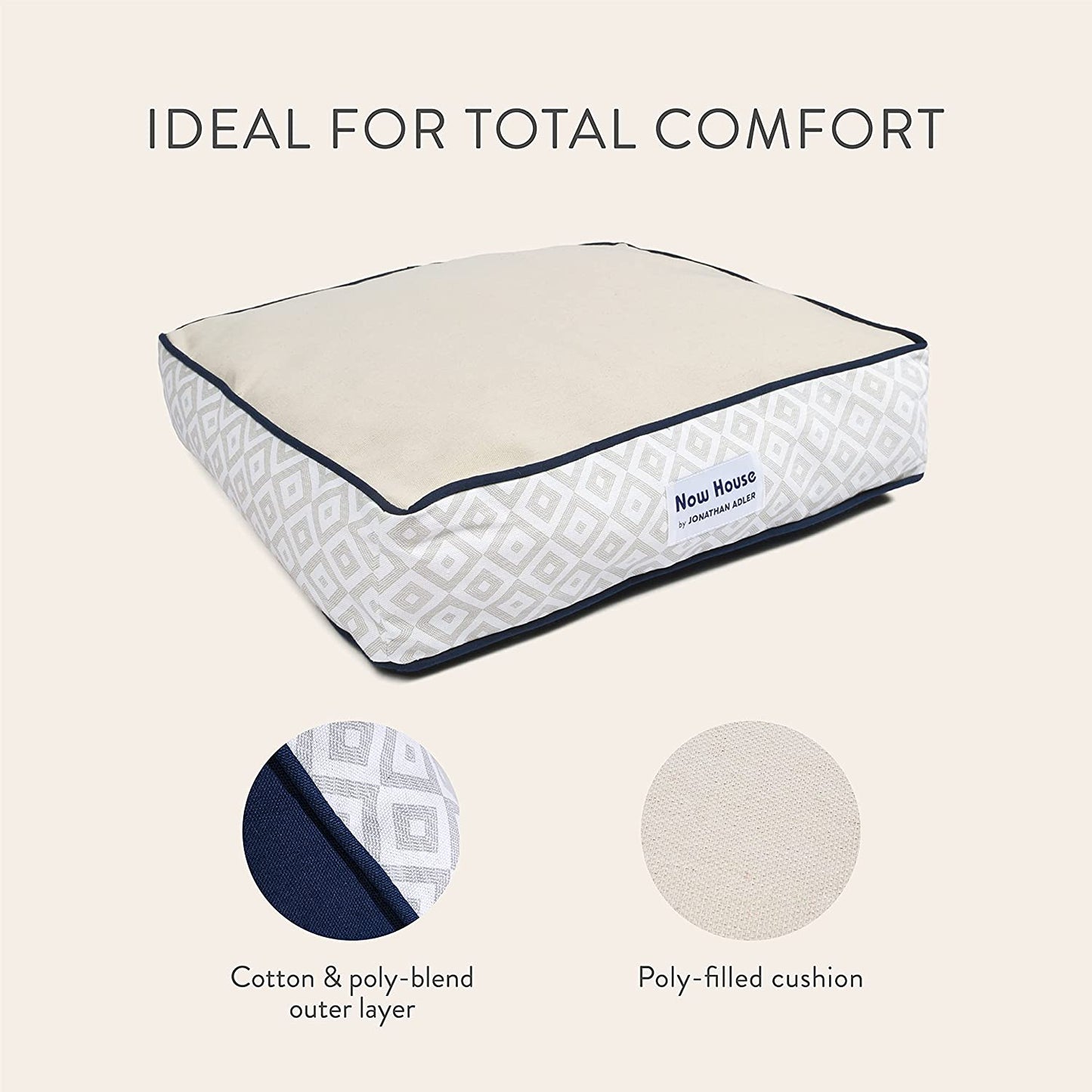 Now House for Pets by Jonathan Adler Washable Dog Beds - Dog Cuddler Bed or Cushion Dog Bed for Small and Large Dogs by Now House by Jonathan Adler - Dog Bed Washable, Pet Bed for Dogs, Puppy Bed
